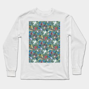 Watercolor stones sea vibes green water Long Sleeve T-Shirt